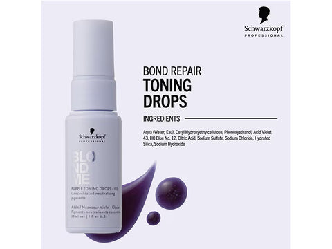 Schwarzkopf BlondMe Purple Toning Drops Ice 30ml